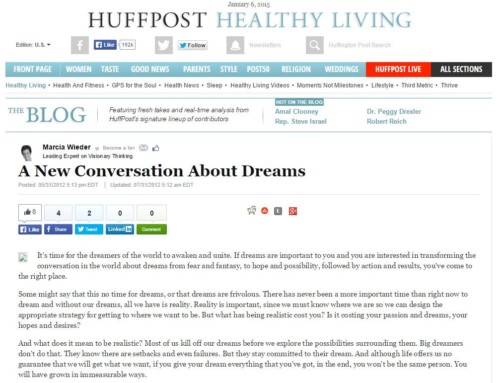 A New Conversation About DreamsHuffington Post Healthy Living