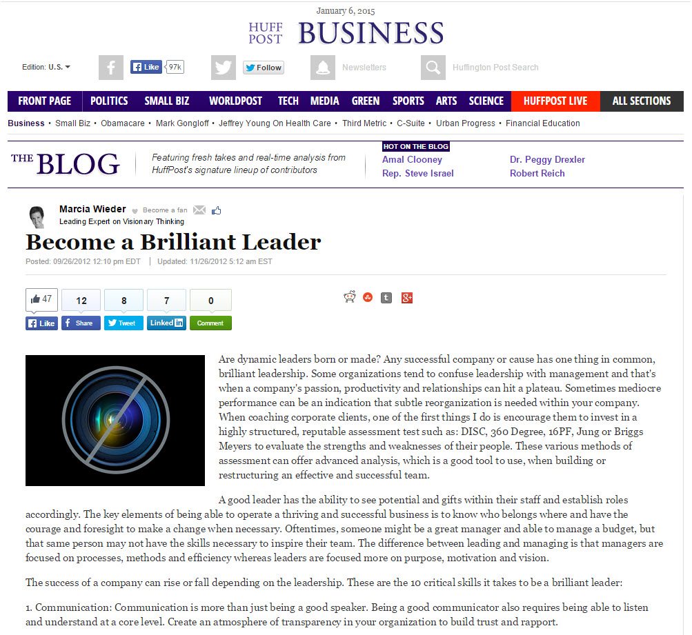 Become a Brilliant Leader - Huffington Post Business