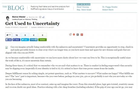 Get Used to Uncertainty Huffington - Post Healthy Living